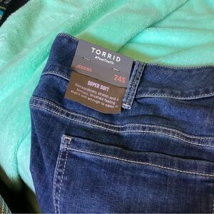 Torrid jegging, size 24 short, button front, nwt